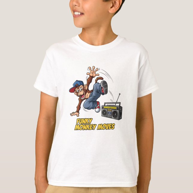 Funny Breakdance Monkey Hip-Hop Dance  T Shirt (Framsida)