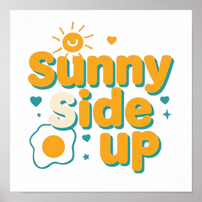 Funny Breakfast Foodie Quote Poster (Framsidan)