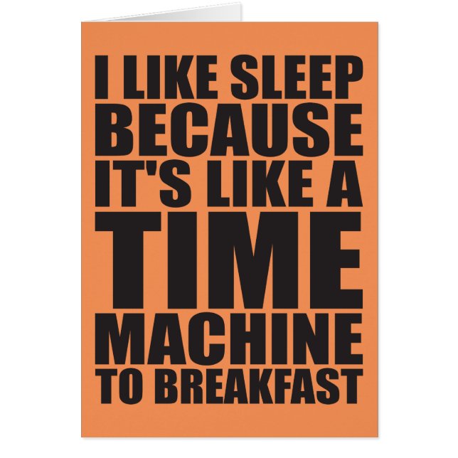 Funny Breakfast-Novelty Hälsningskort (Framsidan)