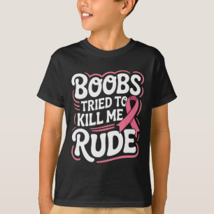 Funny Breast Cancer Fighter Survivor Rosa Ribbon M T Shirt