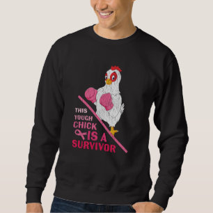 Funny Breast Cancer Warrior Survivor Girl Women Lång Ärmad Tröja