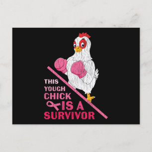 Funny Breast Cancer Warrior Survivor Girl Women Vykort