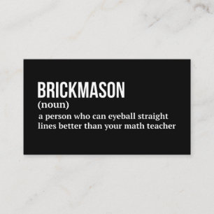 Funny Brickmason-definition Visitkort