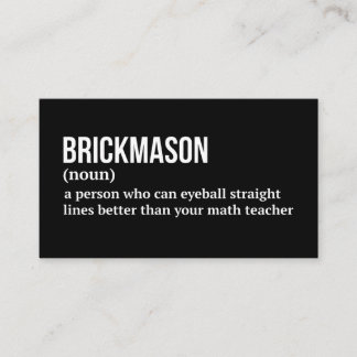 Funny Brickmason-definition Visitkort