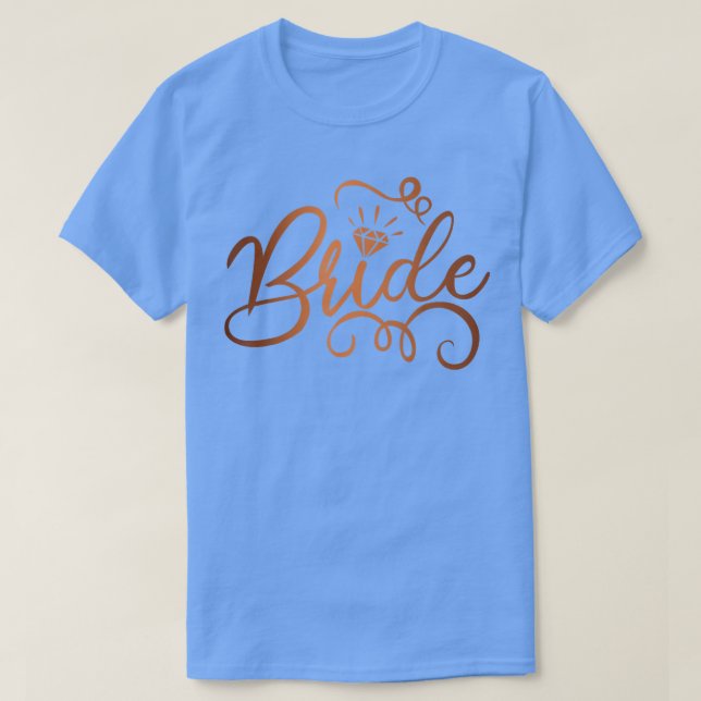 Funny Bride 2022 Möhippa Bröllop Matching Groom Lo T Shirt (Design framsida)