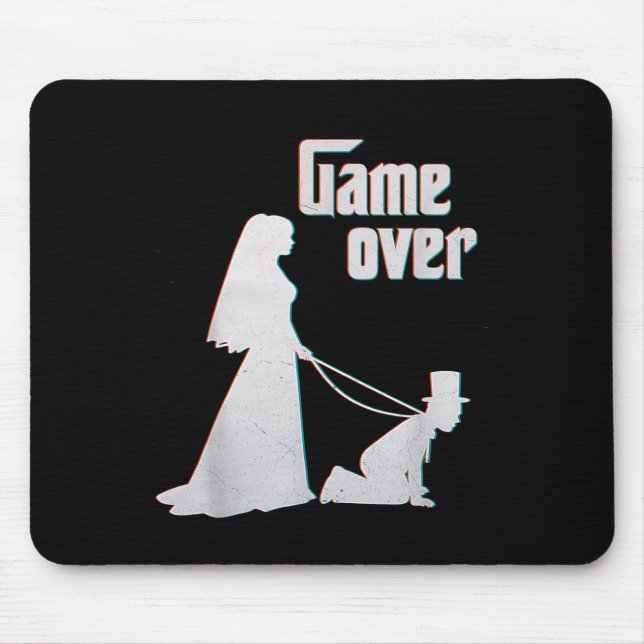 Funny Bride Groom Bröllop Bachelor Bachelorette Ga Musmatta (Framsidan)