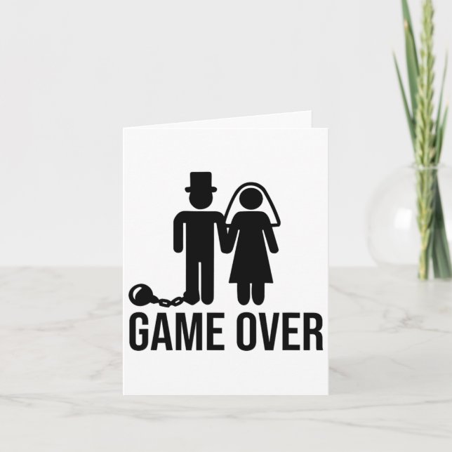 Funny Bride Groom Bröllop Bachelor Bachelorette Pa Kort (Framsida)