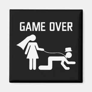Funny Bride Groom Bröllop Bachelor Bachelorette Pa Magnet