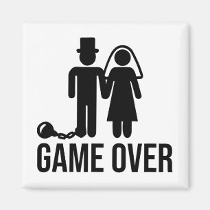 Funny Bride Groom Bröllop Bachelor Bachelorette Pa Magnet