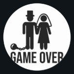 Funny Bride Groom Bröllop Bachelor Bachelorette Pa Runt Klistermärke<br><div class="desc">Funny Bride Groom Bröllop Bachelor Bachelorette Party 2</div>