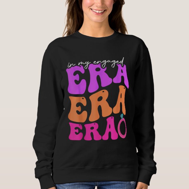 Funny Bride In my Engaged Era Engagement Retro Gro T Shirt (Framsida)
