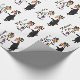Funny Bride och Groom Goat Bröllop Presentpapper