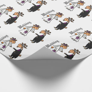 Funny Bride och Groom Goat Bröllop Presentpapper