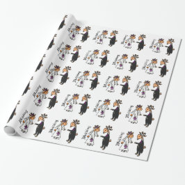 Funny Bride och Groom Goat Bröllop Presentpapper