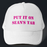 Funny Bride Trucker Hat Keps<br><div class="desc">Insert Future husbands name and have fun on your trip!</div>
