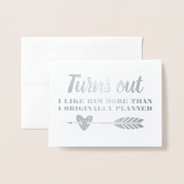 Funny Bridesmaid eller Maid of honor Folierat Kort (Framsida med kuvert)