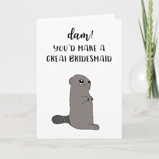 Funny Bridesmaid Frieri kort (Framsida)