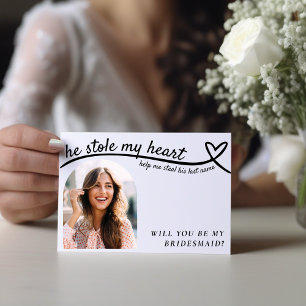 Funny Bridesmaid Frieri Photo Heart Line Bröllop