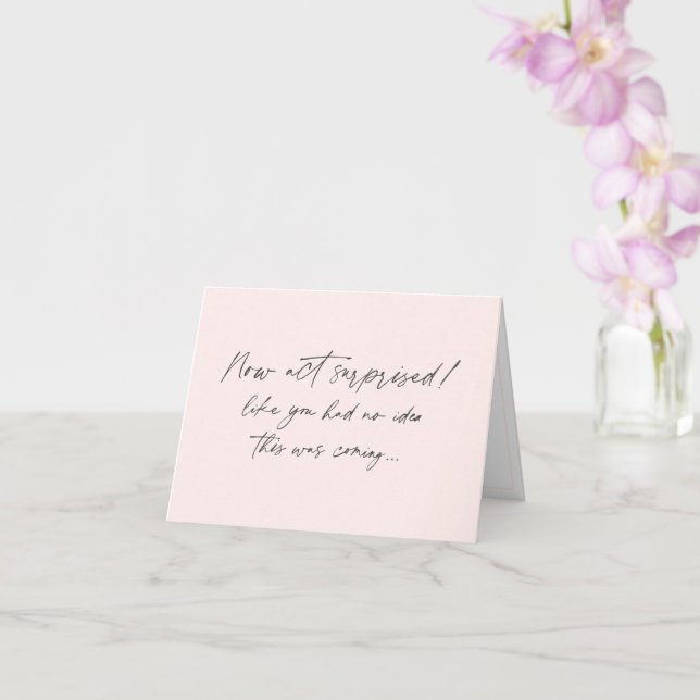 Funny Bridesmaid frieri,  rosa enkel Kort (Orkide)