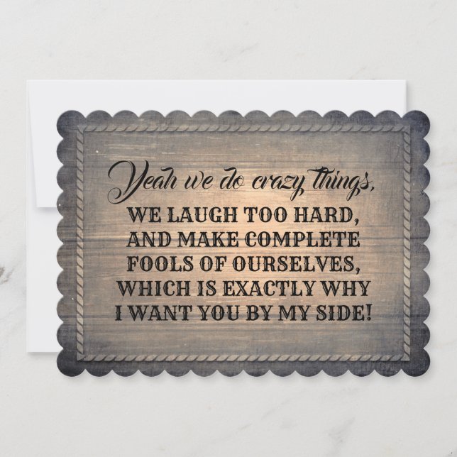 Funny Bridesmaid/Maid of honor Frieri Inbjudningar (Framsida)