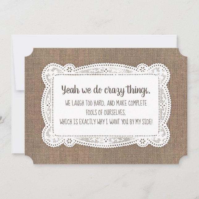 Funny Bridesmaid/Maid of honor Frieri Inbjudningar (Framsida)