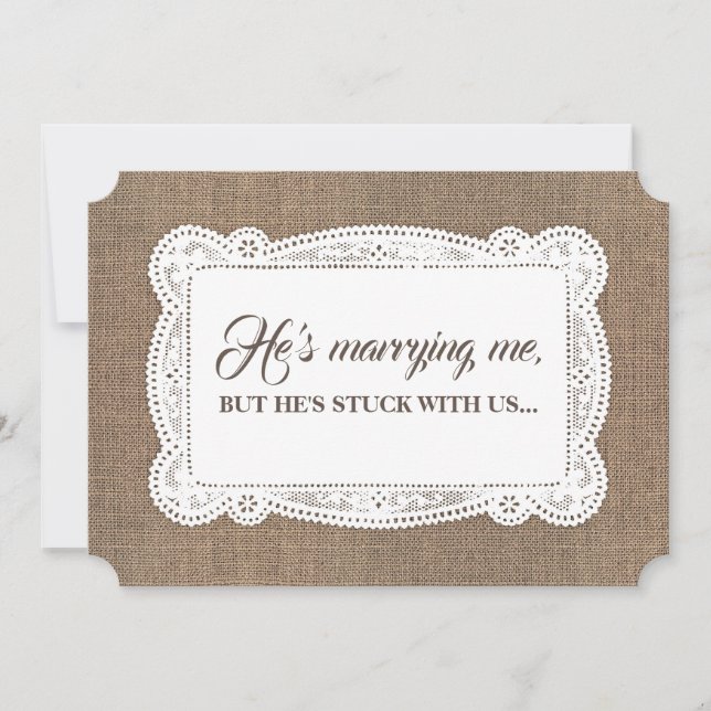 Funny Bridesmaid/Maid of honor Rustic Frieri Inbjudningar (Framsida)