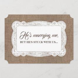 Funny Bridesmaid/Maid of honor Rustic Frieri Inbjudningar