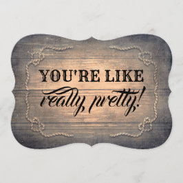 Funny Bridesmaid/Maid of honor Rustic Wood Inbjudningar