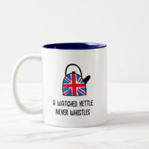 Funny British England Union Jack Kettle Tea Mugg