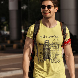 Funny British Raccoon Eating Sopor Campfire T Shirt