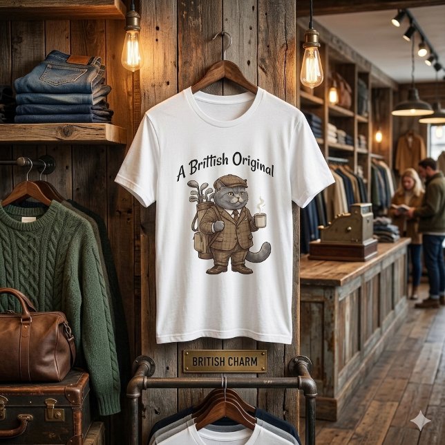 Funny British Shorthair Cat T-Shirt (Skapare uppladdad)