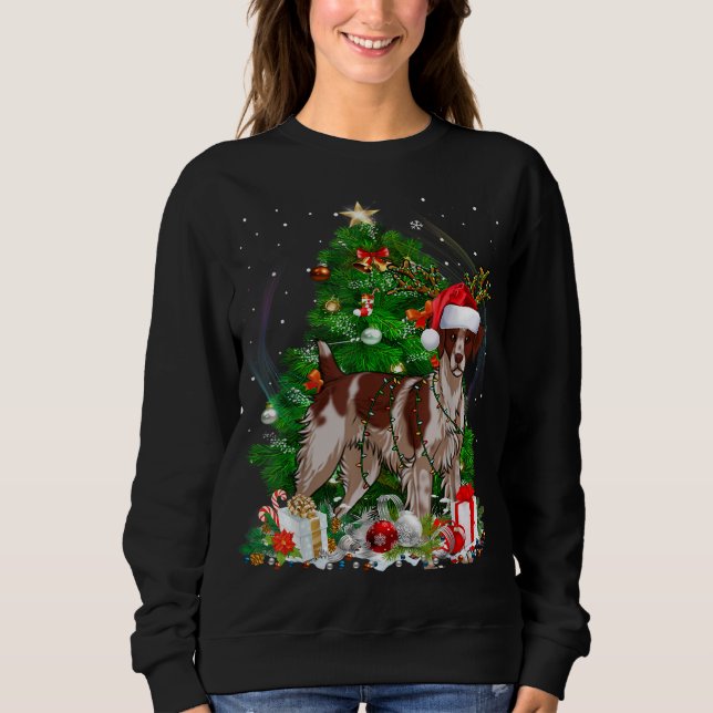 Funny Brittany Spain Julgran Light Pajama T Shirt (Framsida)