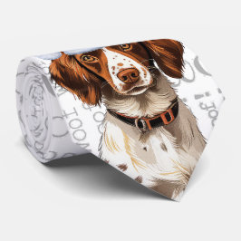 Funny Brittany Spaniens jul Hund älskare Slips