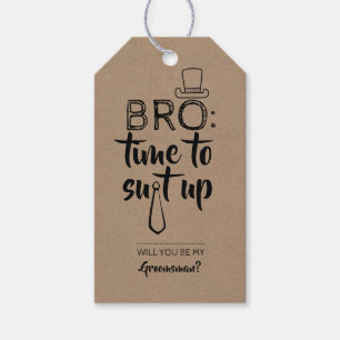 Funny Bro Groomsman Frieri Presentetikett