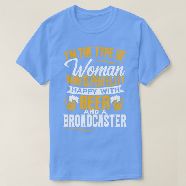 Funny Broadcasters Wife Girlkompis Gift T Shirt (Design framsida)