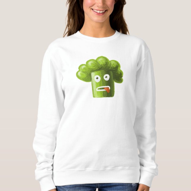 Funny Broccoli Crazy Plant Vegan Vegetarian T Shirt (Framsida)