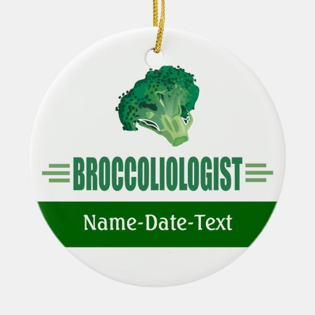 Funny Broccoli Julgransprydnad Keramik (Framsidan)