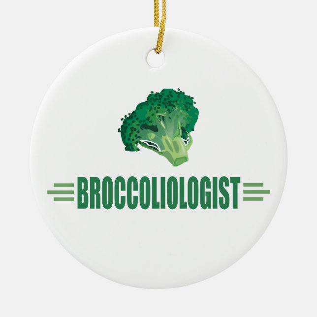 Funny Broccoli Julgransprydnad Keramik (Framsidan)