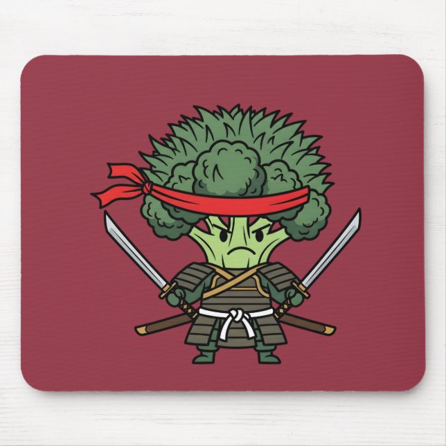 Funny Broccoli Samurai Warrior Japanese Art Illust Musmatta (Framsidan)