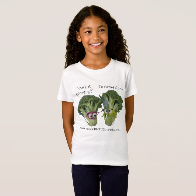 Funny Broccoli Talk Tee Shirt (Hel framsida)