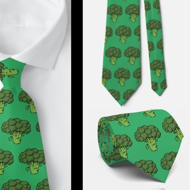 Funny Broccoli Vegetable Gag Gift Neck Tie Necktie Slips (Skapare uppladdad)