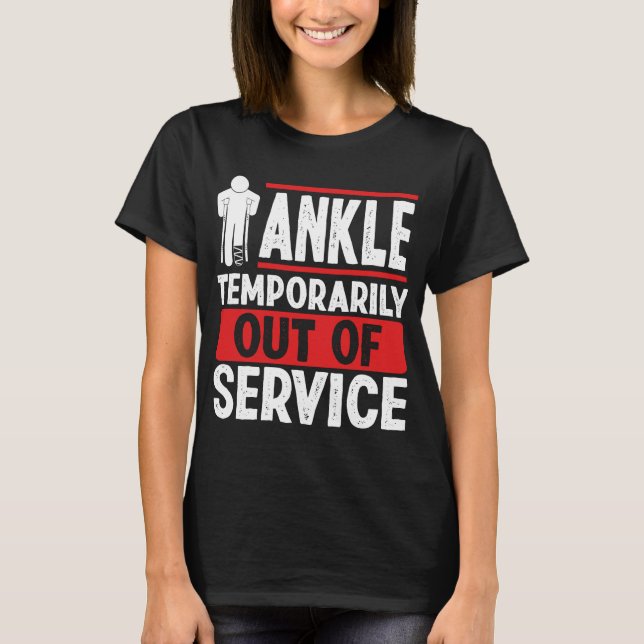 Funny Broken Ankle Recovery Broken Ankle Warrior T Shirt (Framsida)