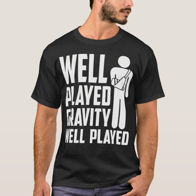 Funny Broken Arm Design För manar kvinnor - barn - T Shirt (Framsida)