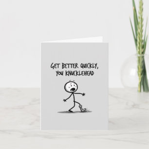 Funny Broken Arm Stick figur-kort Kort
