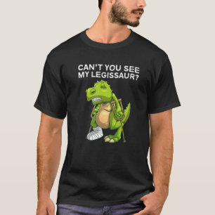 Funny Broken Leg Design För barn Dino Älskare Fatt T Shirt