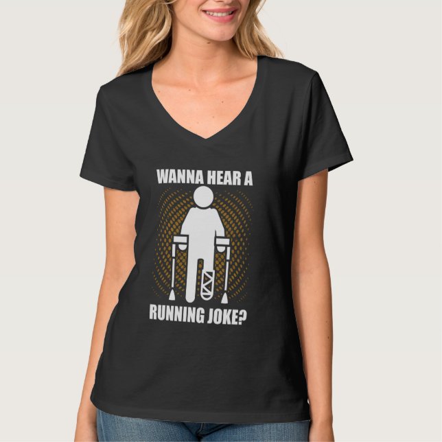 Funny Broken Leg Surgery and Recovery T Shirt (Framsida)