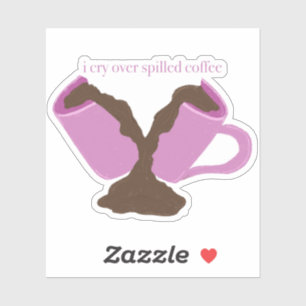 Funny Broken Mugg Decal för kaffe Älskare Klistermärken