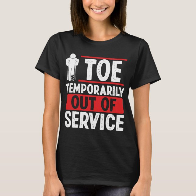 Funny Broken Toe Recovery Humor Broken Toe Warrior T Shirt (Framsida)