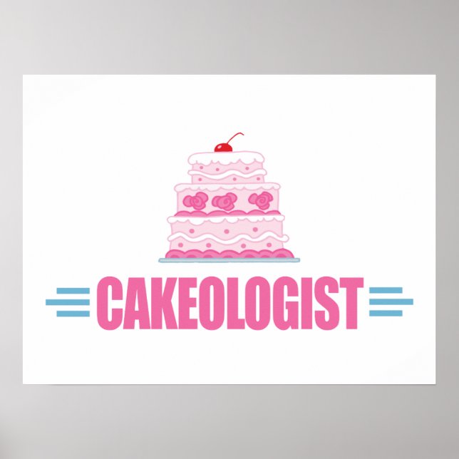 Funny Bröllop Cake Älskare Poster (Framsidan)