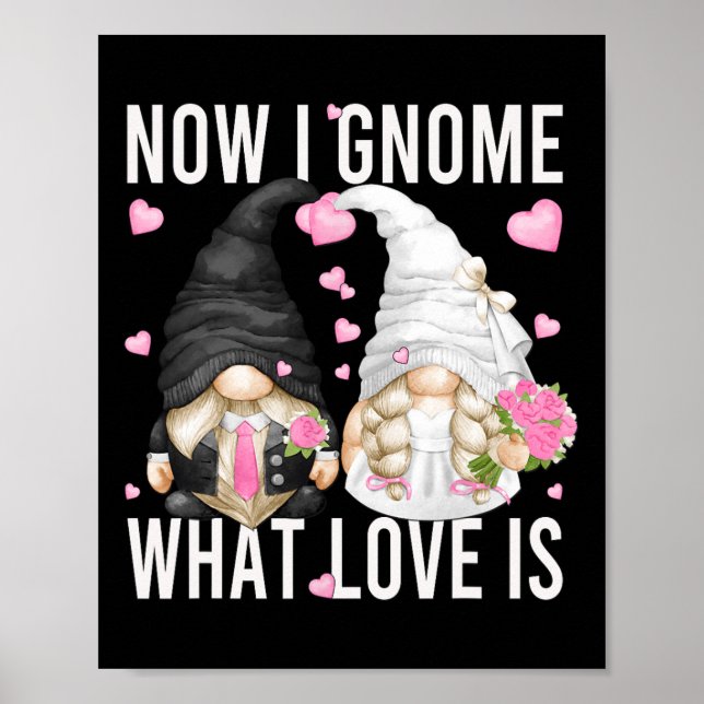Funny Bröllop Gnome par pun Kärlek som säger för G Poster (Framsidan)